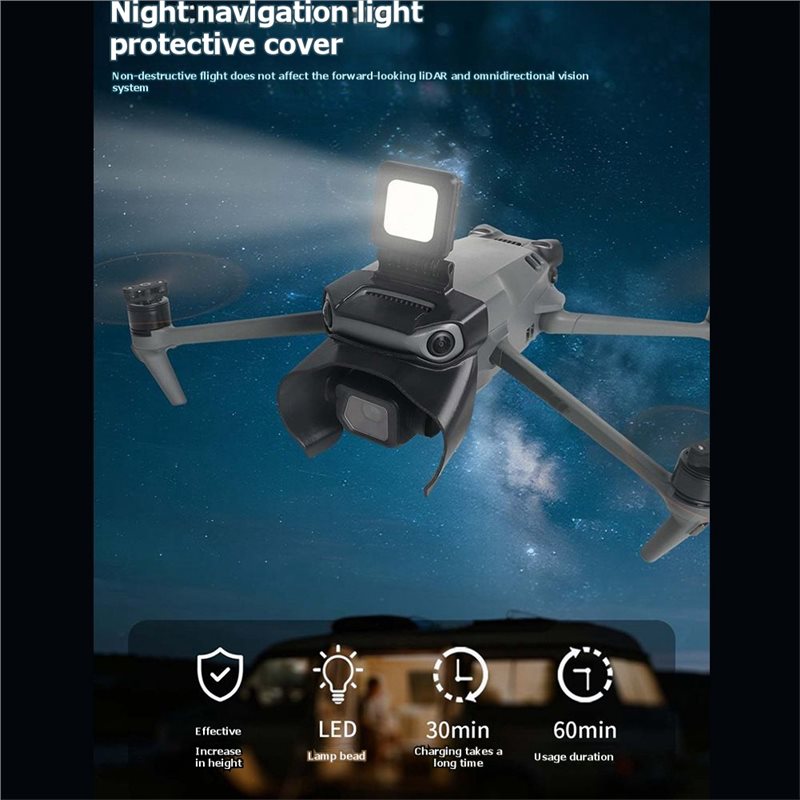 Drone Led Light - B31B Drohnen-Nachtfluglicht, oben montiertes LED-Suchscheinwerfer-Navigationslicht für
