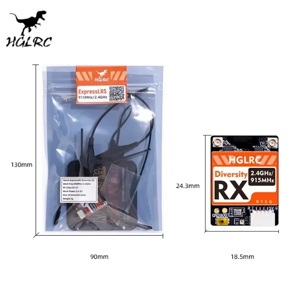 HGLRC Dualband RX ExpressLRS E – Drone Antenna Bewertung und Preis